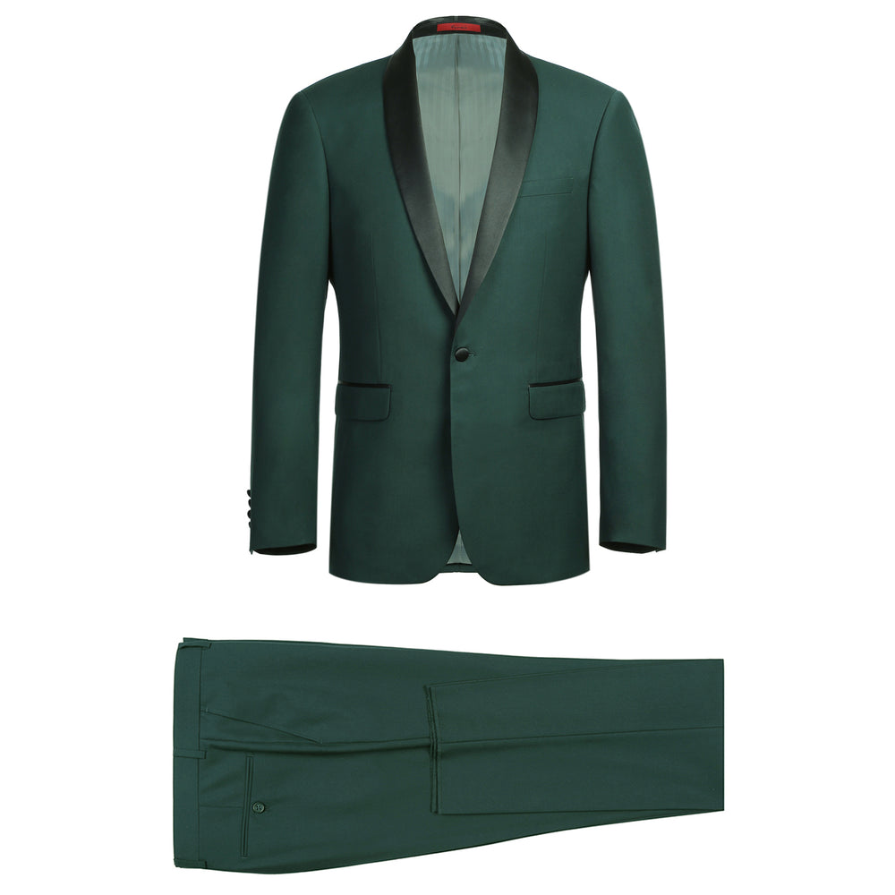 201-9 Men's Slim Fit 2-Piece Shawl Lapel Tuxedo Suit