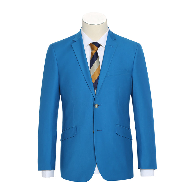 201-55 Men's 2-Piece Slim Fit Single Breasted Notch Lapel Suit