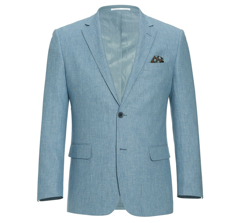 201-11 Men's 2-Piece Slim Fit Notch Lapel Solid Suit