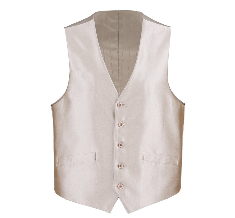 207-3 Men's Classic Fit Sharkskin Suit Vest