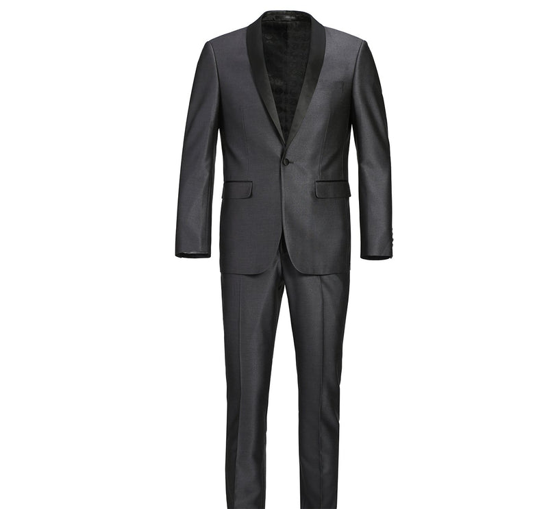 201-17 Men's Slim Fit 2-Piece Shawl Lapel Tuxedo Suit