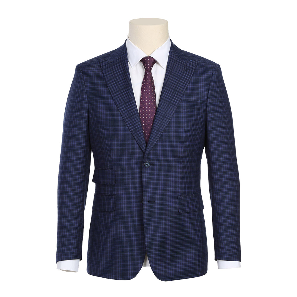 English Laundry 82-20-410EL Navy Blue Overcheck Suit