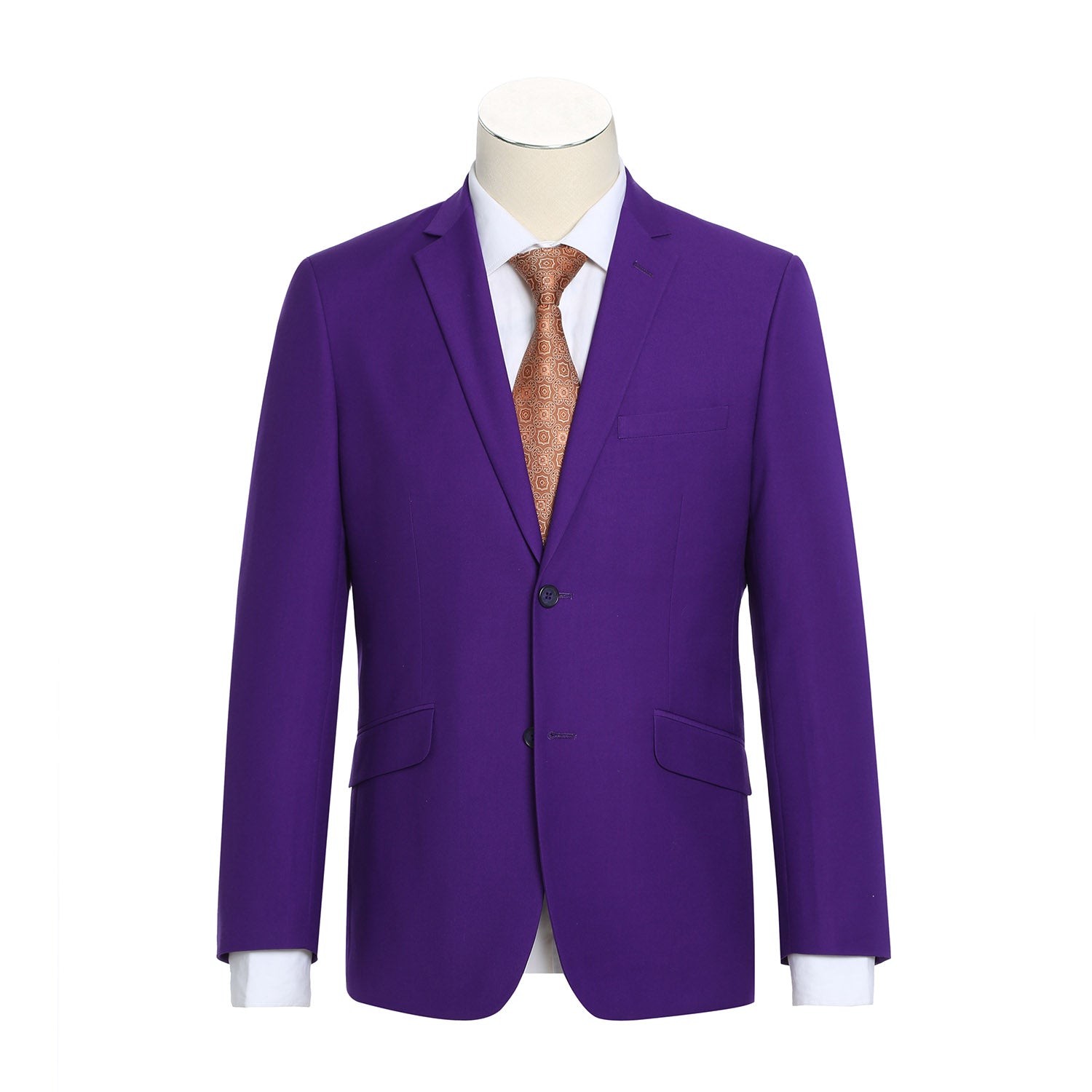 201-68 Men's 2-Piece Slim Fit Single Breasted Notch Lapel