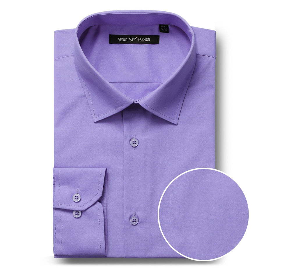 TC624 Men's Classic Fit Long Sleeve Spread Collar Dress Shirt