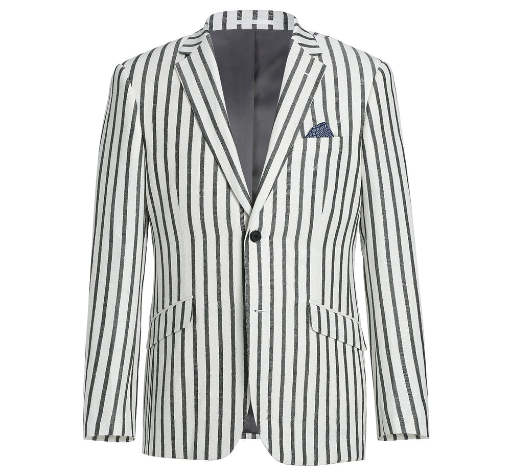 610-1 Men's Summer Soft Blazer Slim Fit Linen-Blend Sport Coat