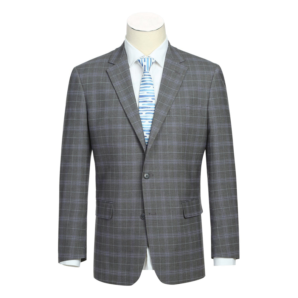 293-25 Men's Classic Fit Checked Suits