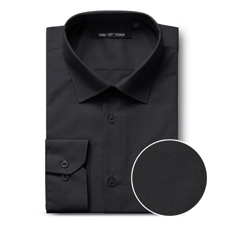 TC22 Men's Classic/Regular Fit Long Sleeve Spread Collar Dress Shirt