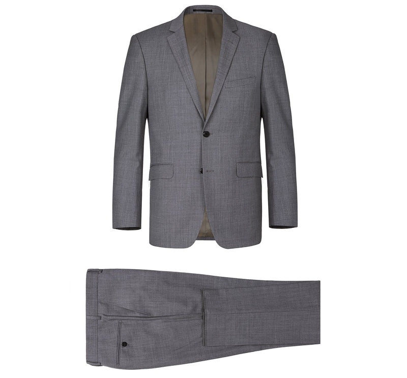 508-3 Men's 2-Piece Notch Lapel 100% Wool Suit