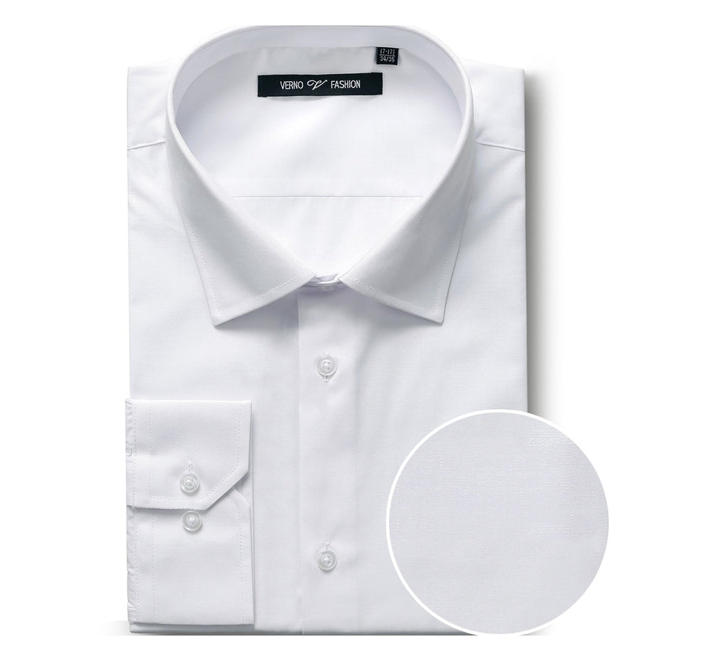 TC01 Men's Classic Fit Long Sleeve Spread Collar Dress Shirt