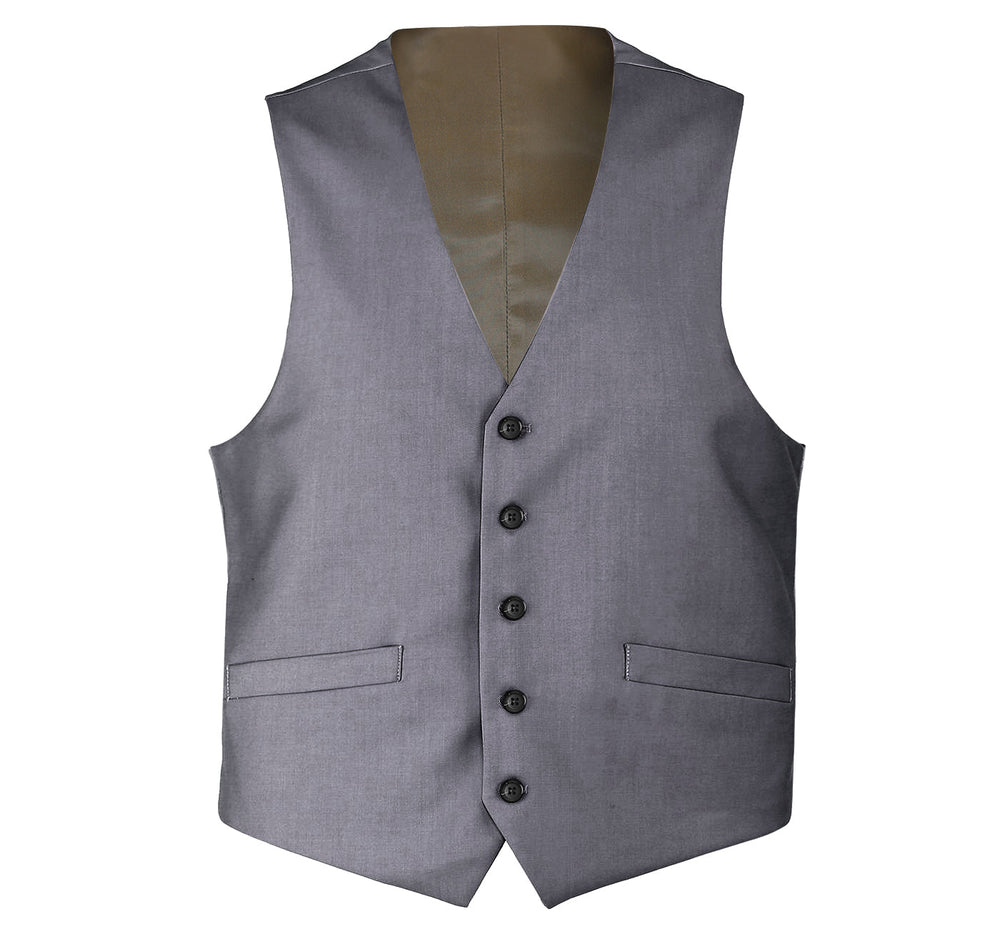 508-3 Men's Wool Suit Vest Regular Fit Dress Suit Waistcoat