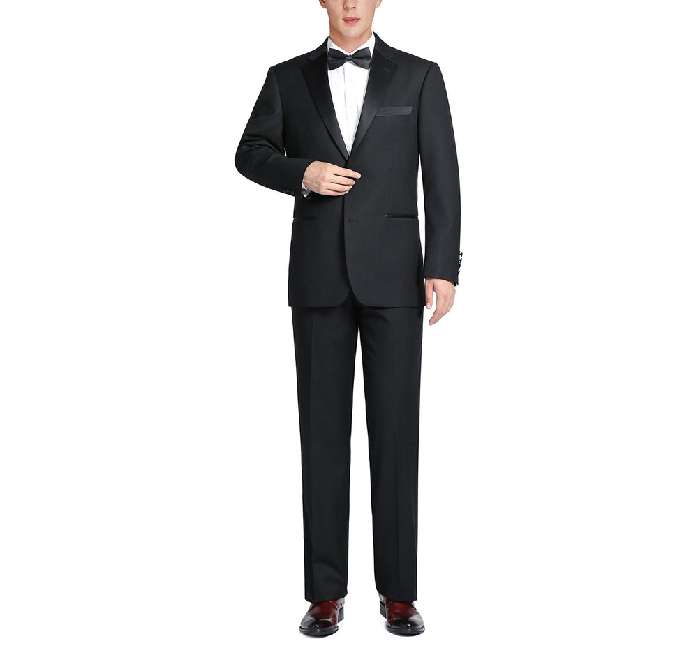 201-1 Men's Satin Notched Lapel 2-Piece Tuxedo Suit