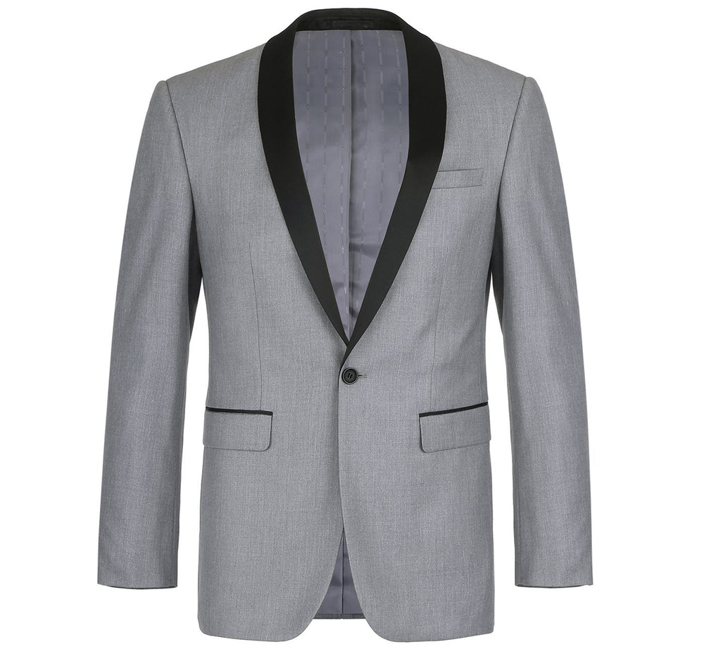 202-2 Men's Slim Fit 2-Piece Shawl Lapel Tuxedo Suit