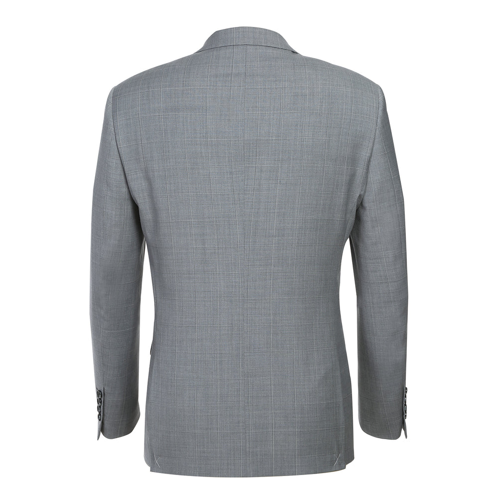 564-1 Men's Classic Fit Wool Blend Stretch Checked Blazer