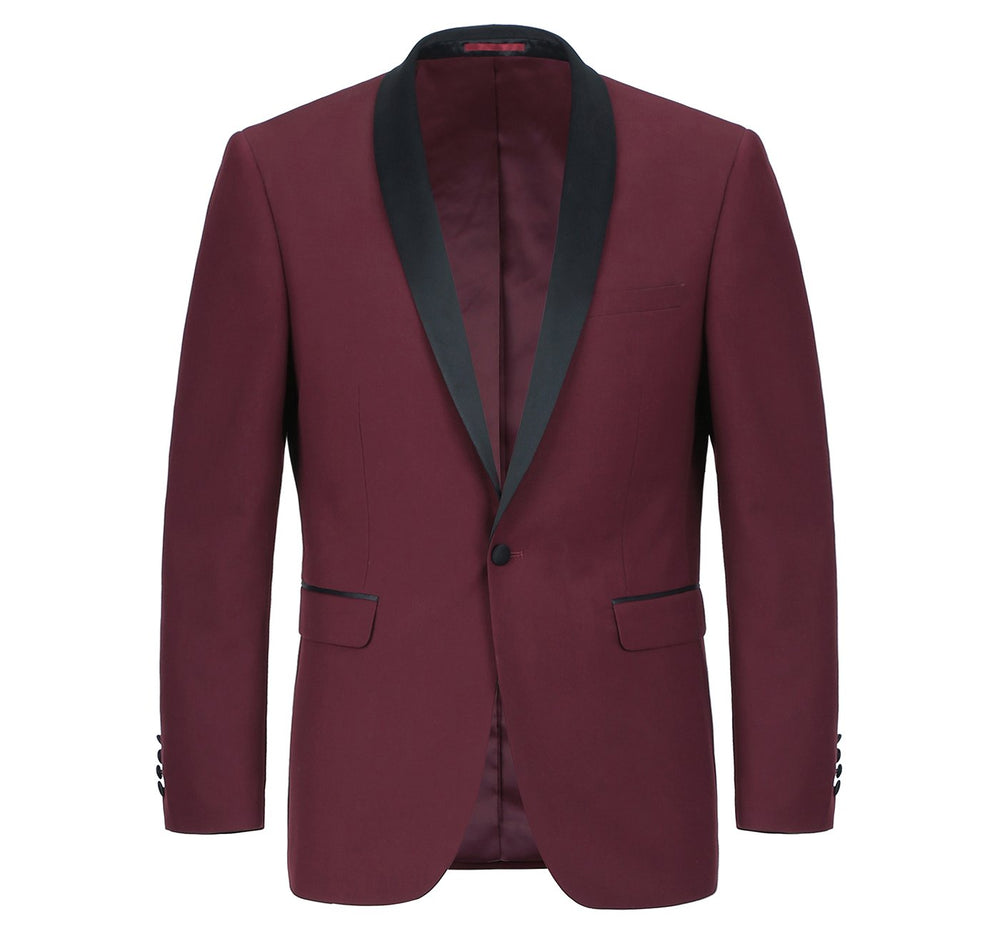 201-8 Men's Slim Fit 2-Piece Shawl Lapel Tuxedo Suit