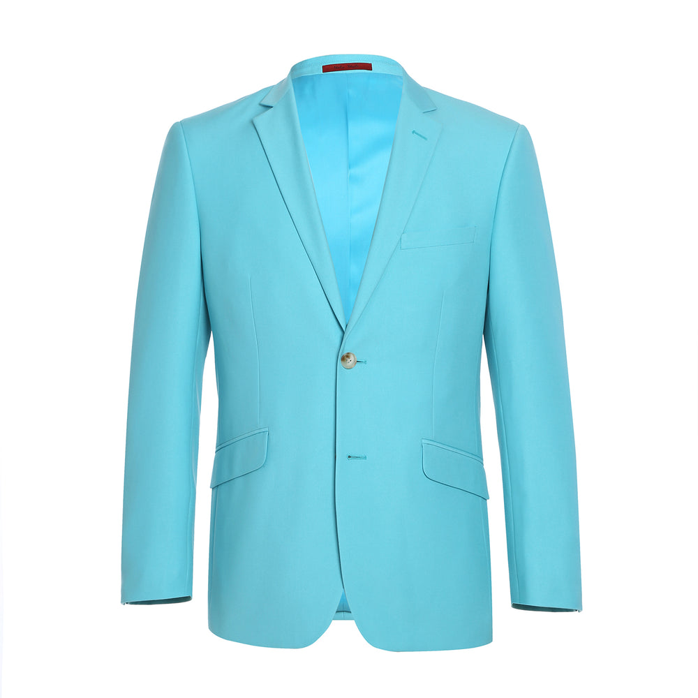 201-59 Men's 2-Piece Slim Fit Single Breasted Notch Lapel Suit