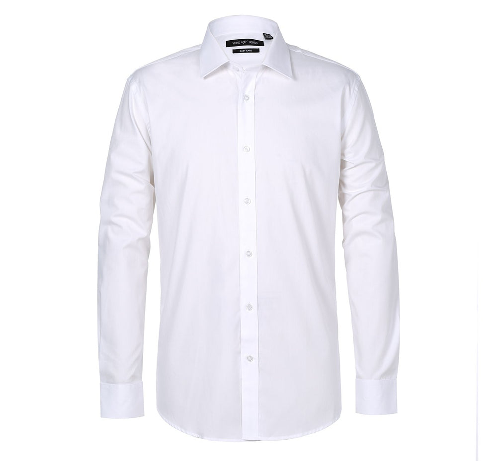 CS0220 Men's Classic Fit Long Sleeve Travel Easy-Care Cotton Dress Shirt