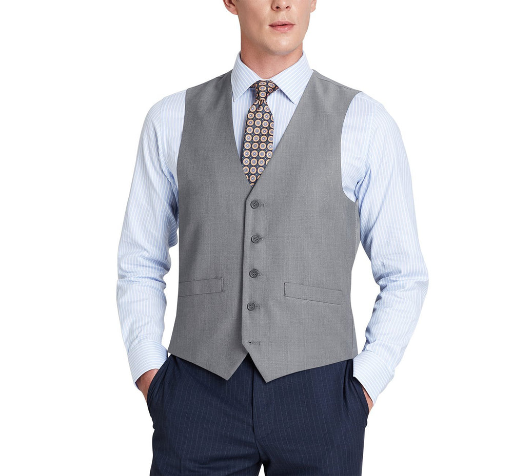 202-2 Men's Button Formal Suit Vest Regular Fit Suit Waistcoat