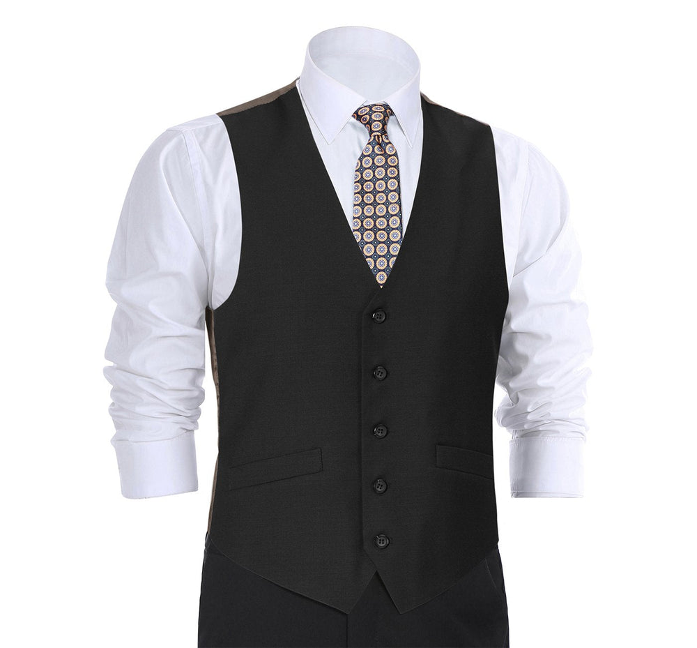 508-1 Men's Wool Suit Vest Regular Fit Dress Suit Waistcoat