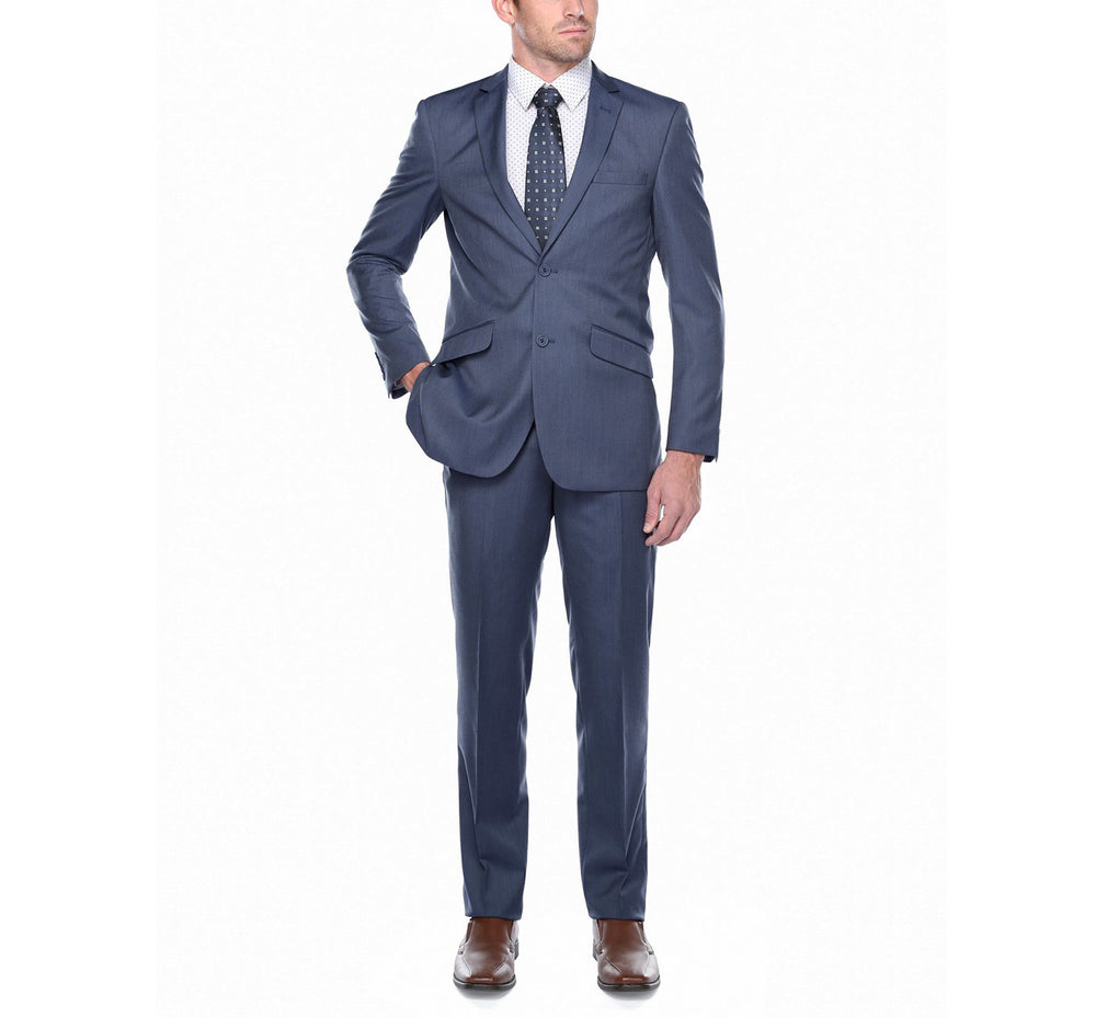 203-19 Men's 2-Piece Slim Fit Single Breasted Notch Lapel Suit