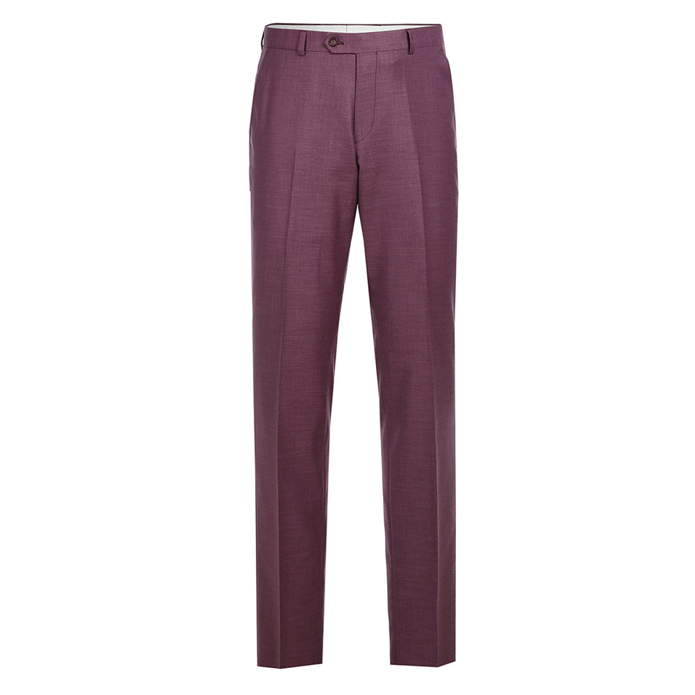 293-16 Men's Slim Fit Notch Lapels Berry Solid Suits