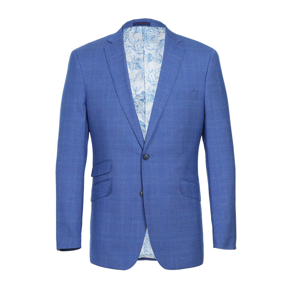 82-59-401EL Royal Blue Windowpane Suit