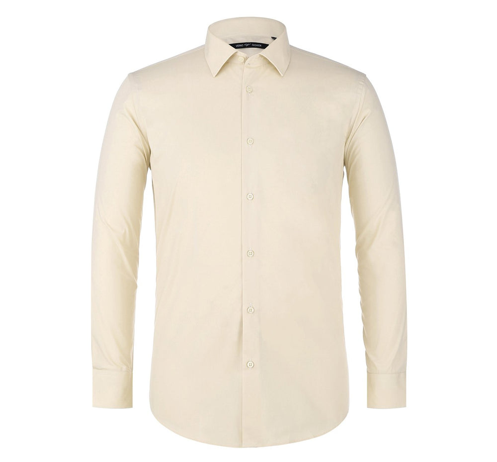 TC23 Men's Classic Fit Long Sleeve Spread Collar Dress Shirt