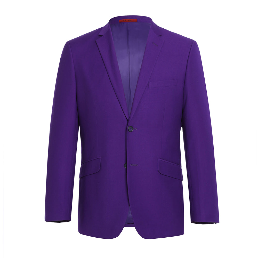 201-68 Men's 2-Piece Slim Fit Single Breasted Notch Lapel Suit