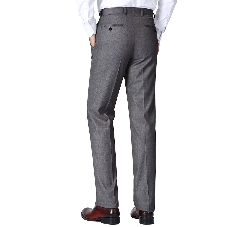 508-3 Men's Regular Fit Flat Front Wool Suit Pant