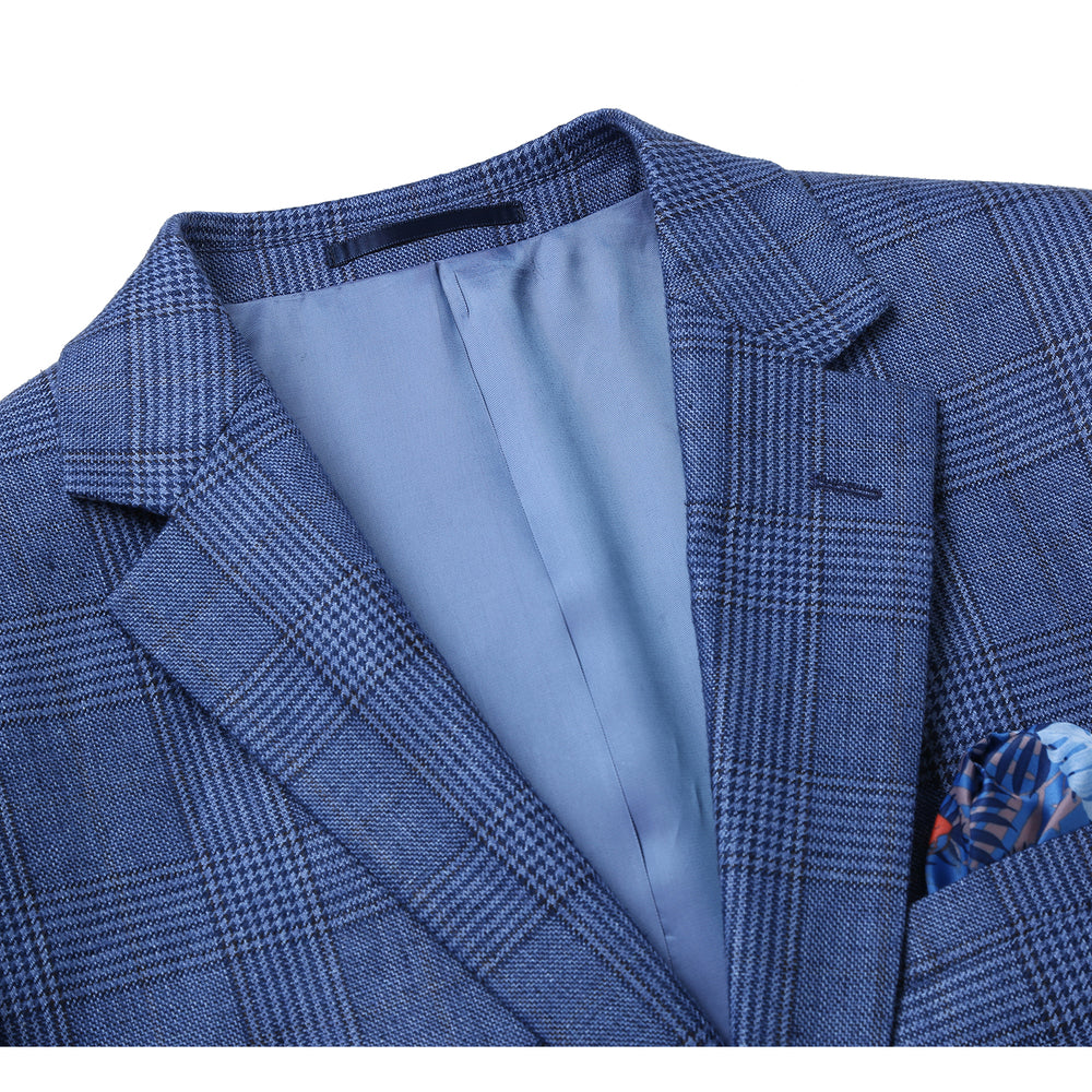 610-7 Men's Slim Fit Blazer Summer Linen Sport Coat