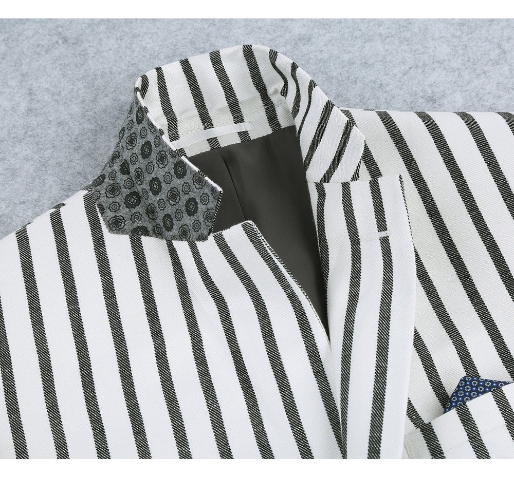 610-1 Men's Summer Soft Blazer Slim Fit Linen-Blend Sport Coat