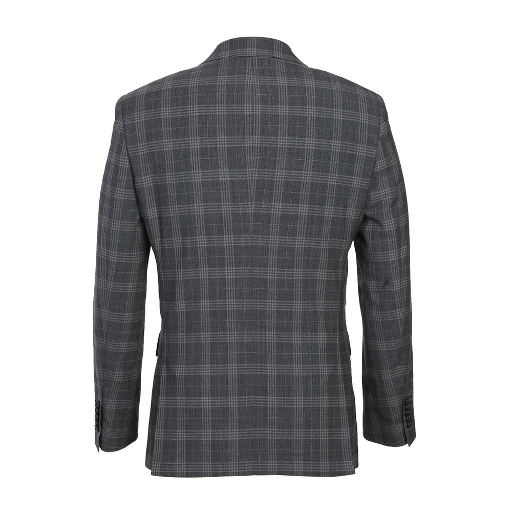 EL72-58-093 Gray Check Peak Wool Suit