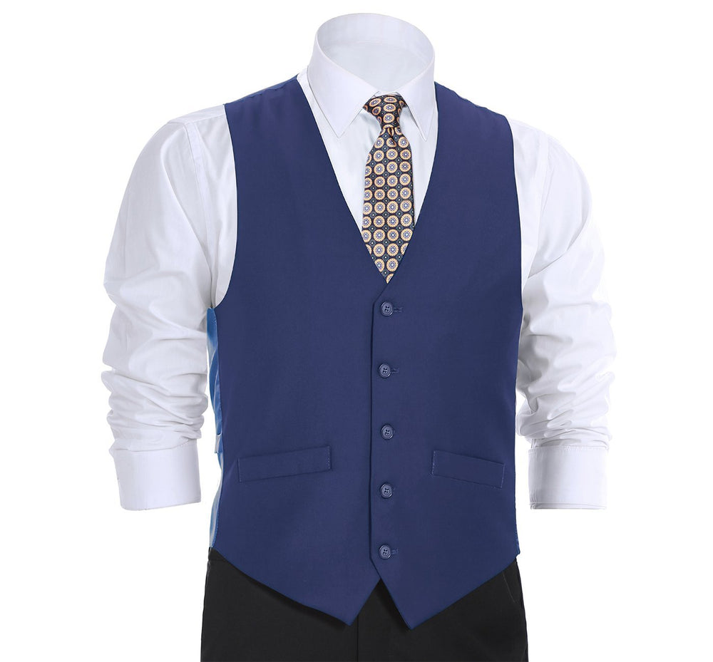 201-20 Men's Business Suit Vest Regular Fit Dress Suit Waistcoat
