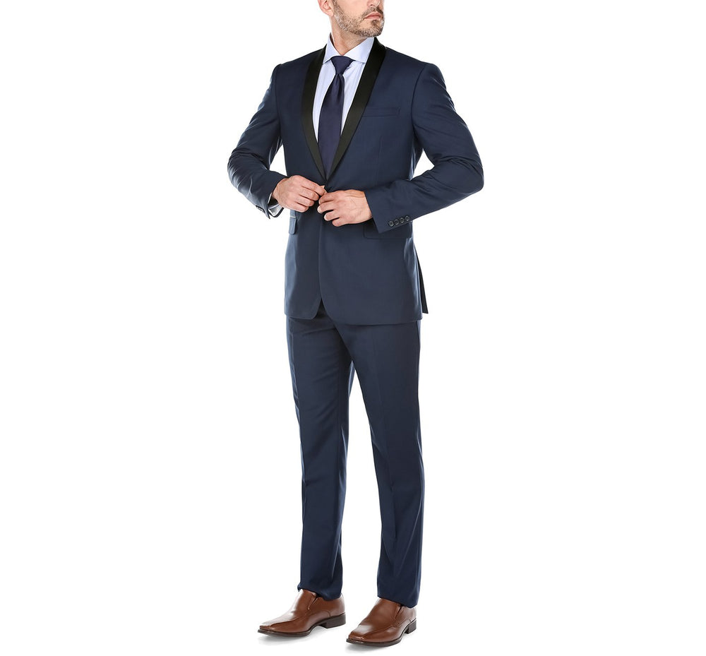 201-19 Men's Slim Fit 2-Piece Shawl Lapel Tuxedo Suit