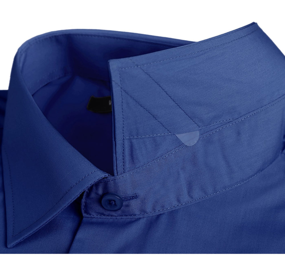 TC635 Men's Classic/Regular Fit Long Sleeve Spread Collar Dress Shirt