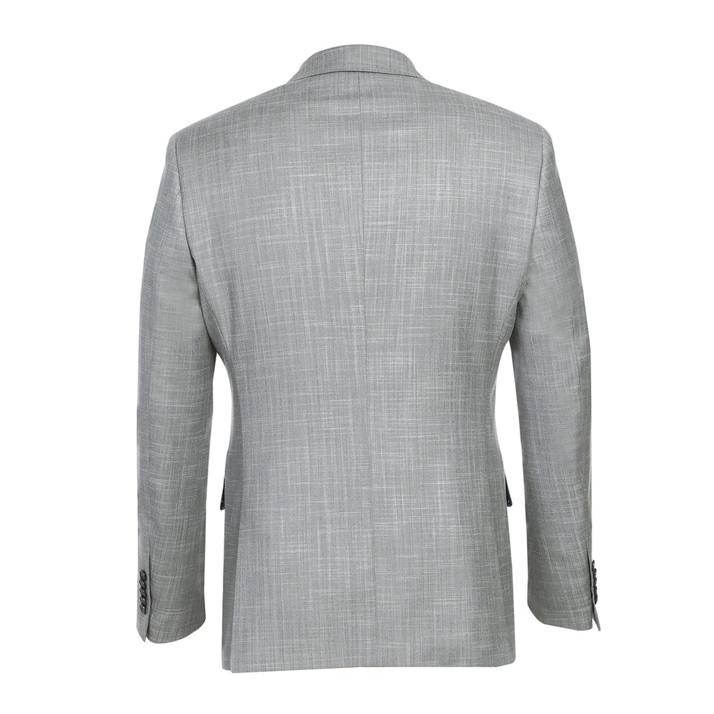 82-14-092EL Solid Smoke Gray Herringbone Suit