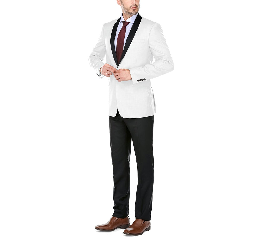 201-16 Men's Slim Fit 2-Piece Shawl Lapel Tuxedo Suit