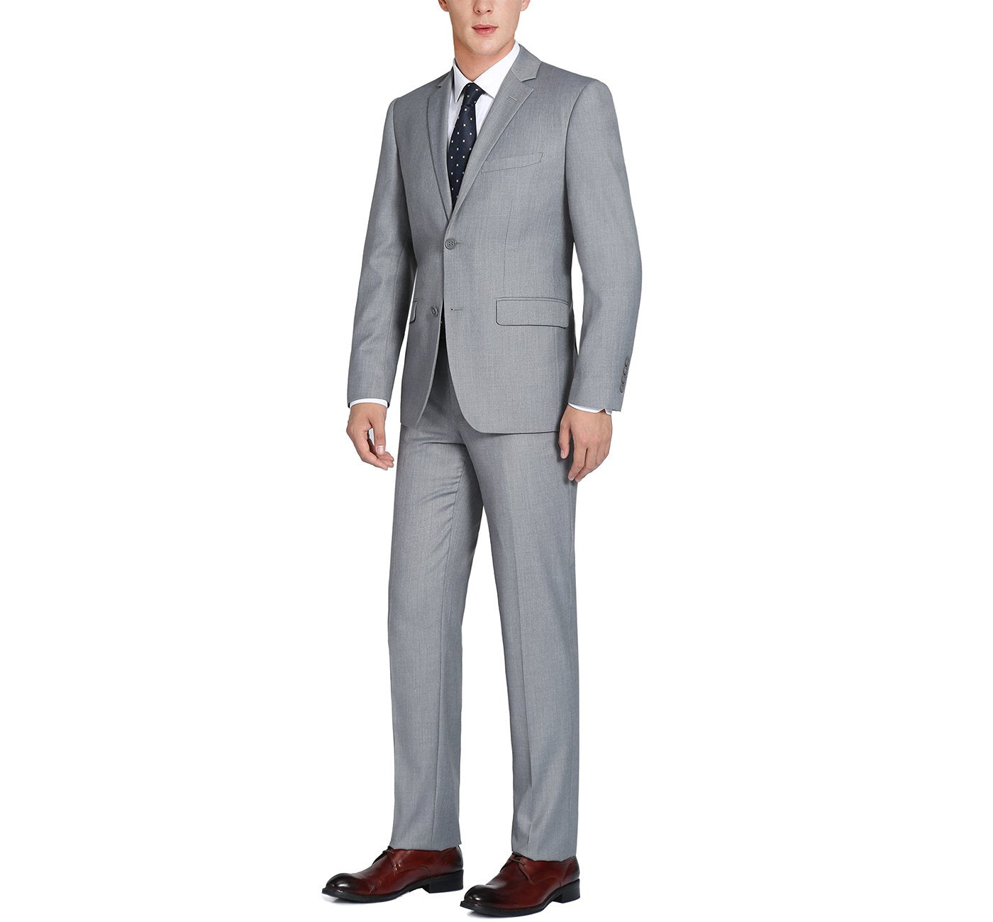 ワンピース Zen Round Neck Pleated Suit Jacket Dress Gray Pacey - Cinched-Waist Twill-Suiting Blazer - Gull Gray