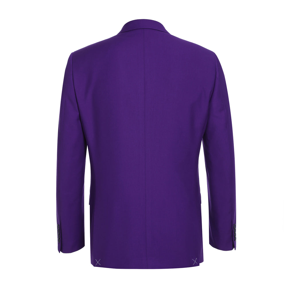 201-68 Men's Purple 2-Piece Single Breasted Notch Lapel Slim Suit