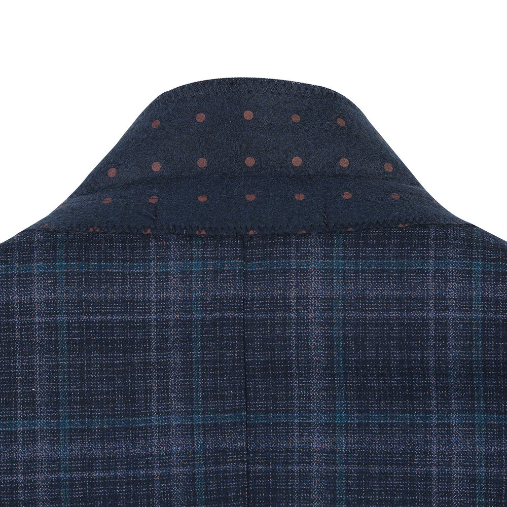 561-15 Men's Wool Blend Stretch Checked Blazer
