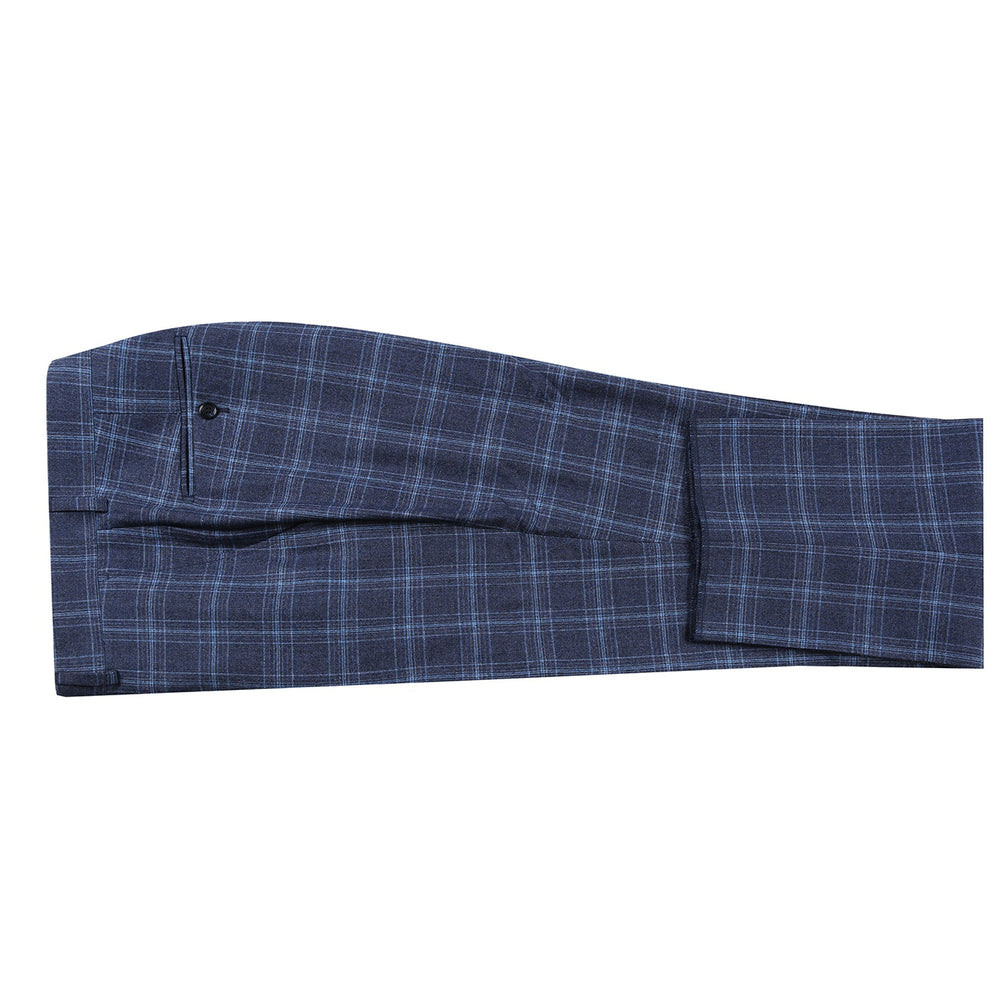 562-4 Men's Slim Fit Wool Stretch Checked Suits