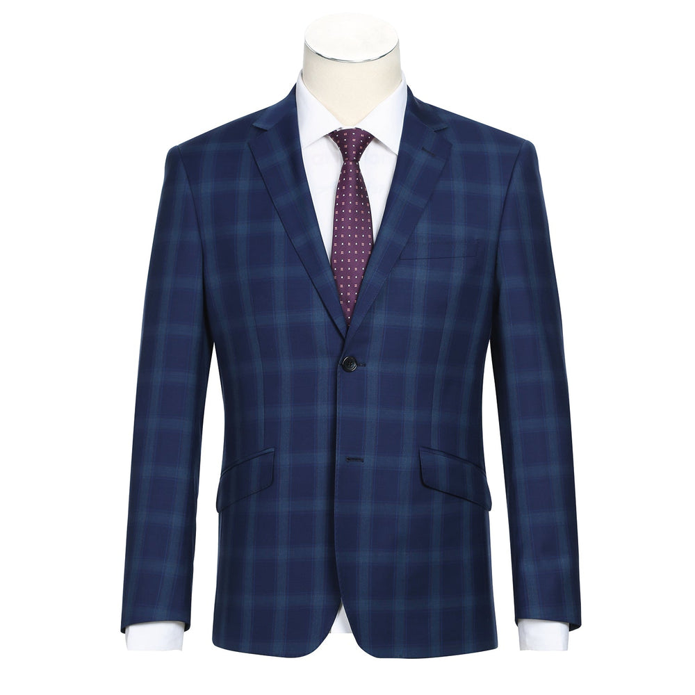 562-5 Men's Classic Fit Wool Checked Suits
