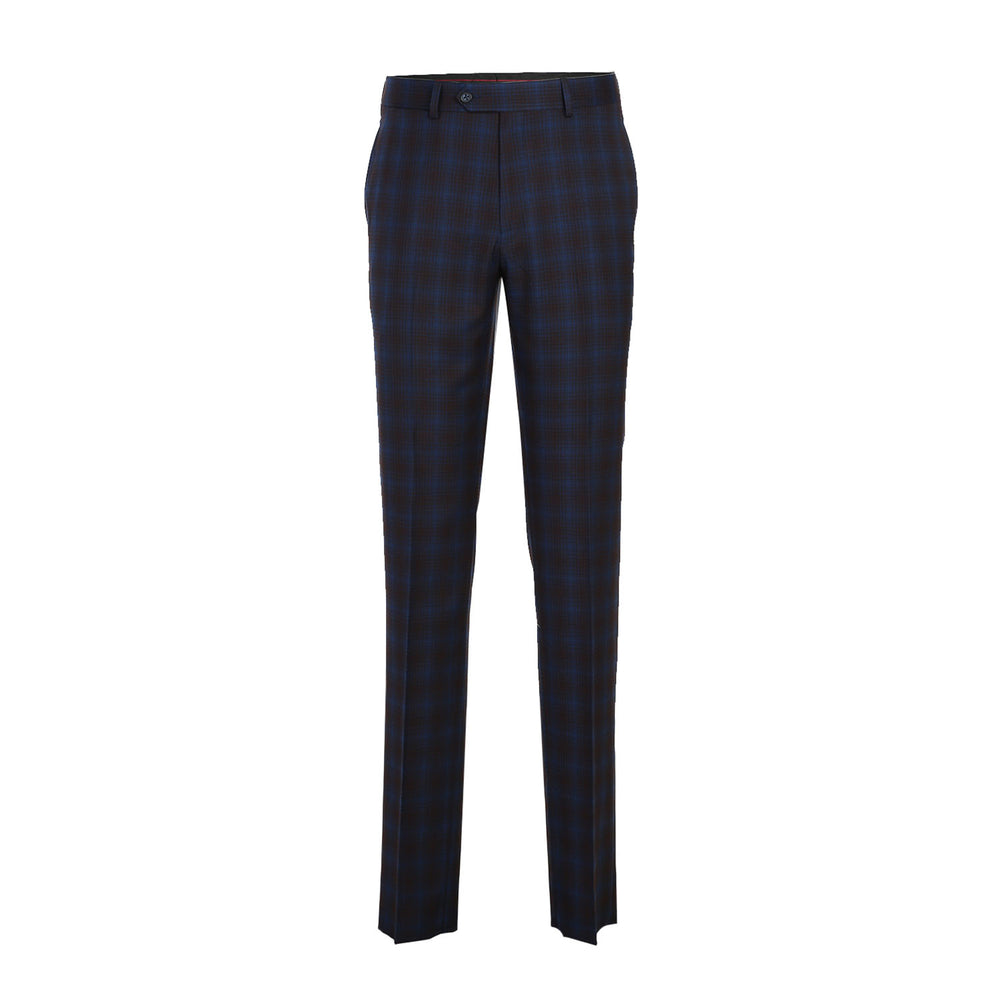 82-55-470EL Navy with Burgundy Check Suit