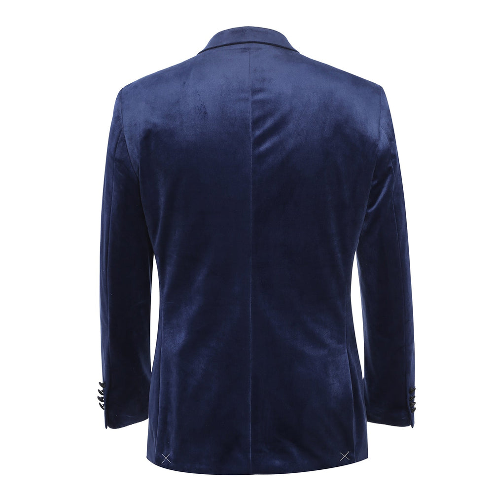 290-7 Men's Slim Fit Stretch Blue Tuxedo Blazer