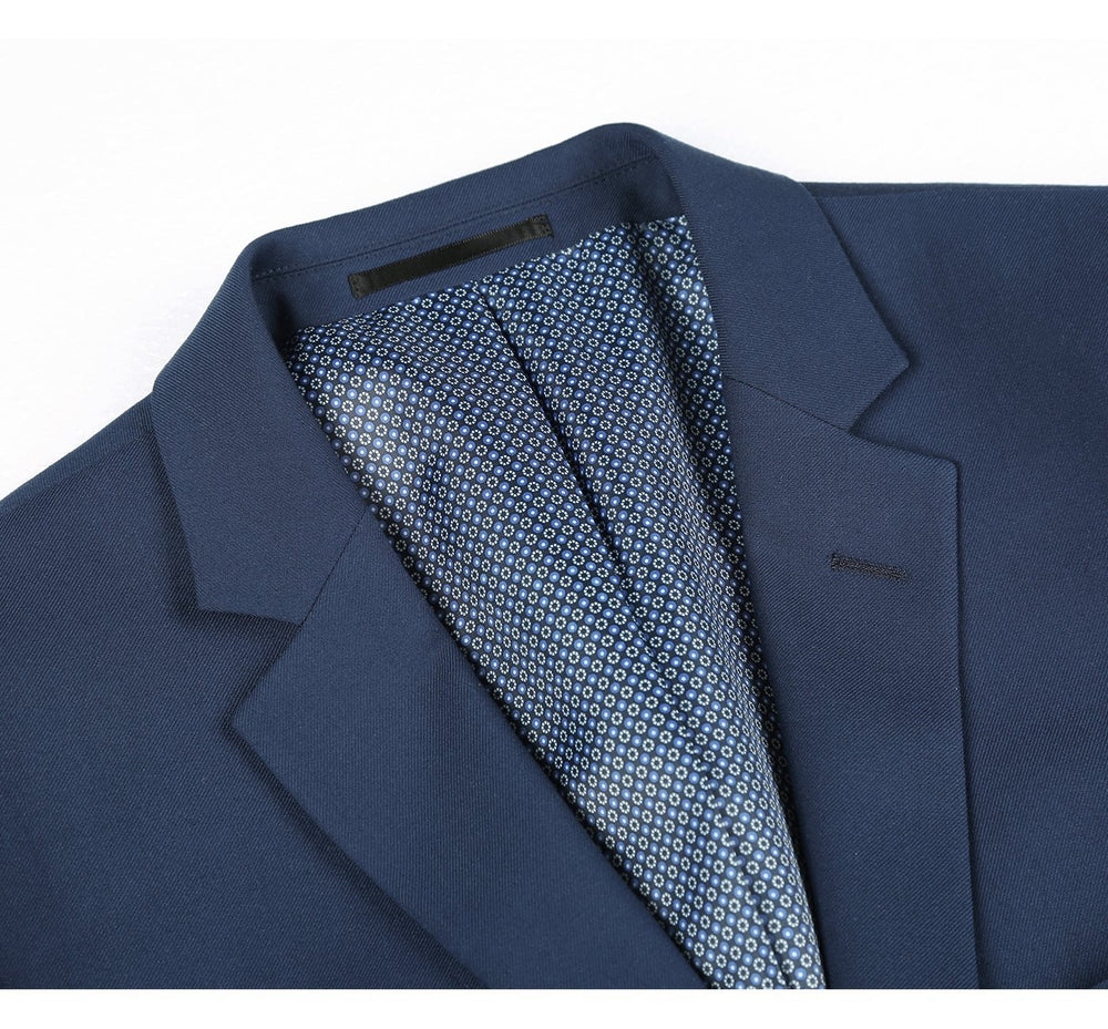 2110-19 Men's Slim Fit Solid Notch Lapel 2-Piece Suit