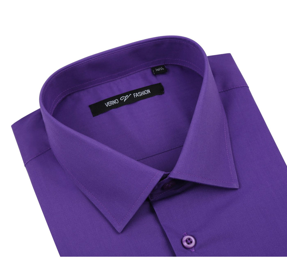 TC640 Men's Classic Fit Long Sleeve Spread Collar Dress Shirt