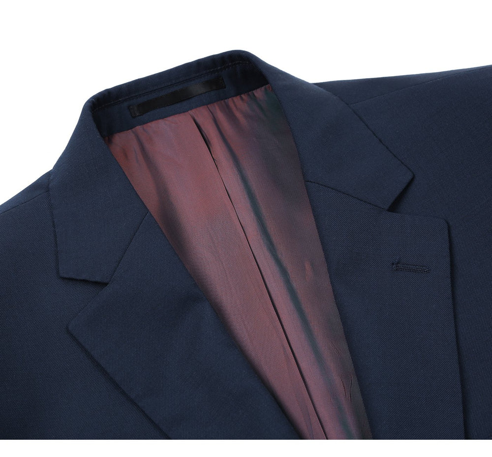 508-19 Men's 2-Piece Notch Lapel 100% Wool Suit