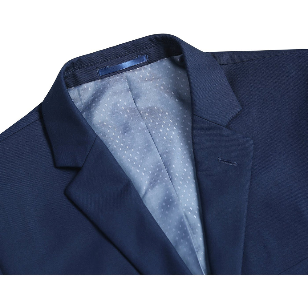201-18 Men's 2-Piece Slim Fit Single Breasted Notch Lapel Suit