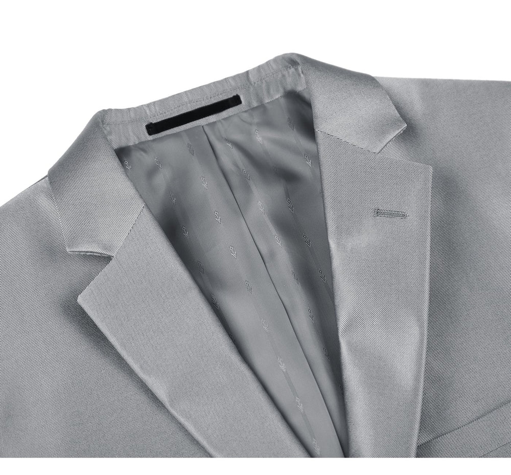207-2 Men's Sharkskin Italian Styled Two Piece Suit