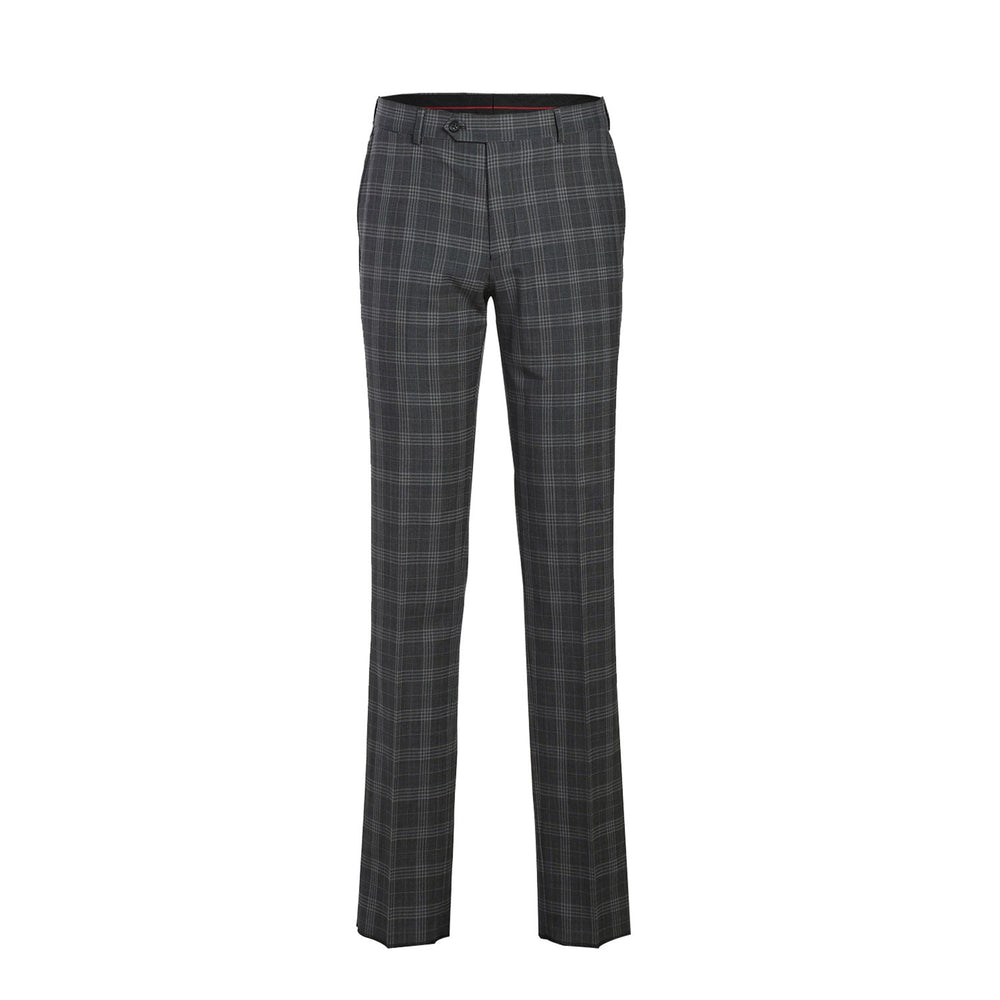 EL72-58-093 Gray Check Peak Wool Suit