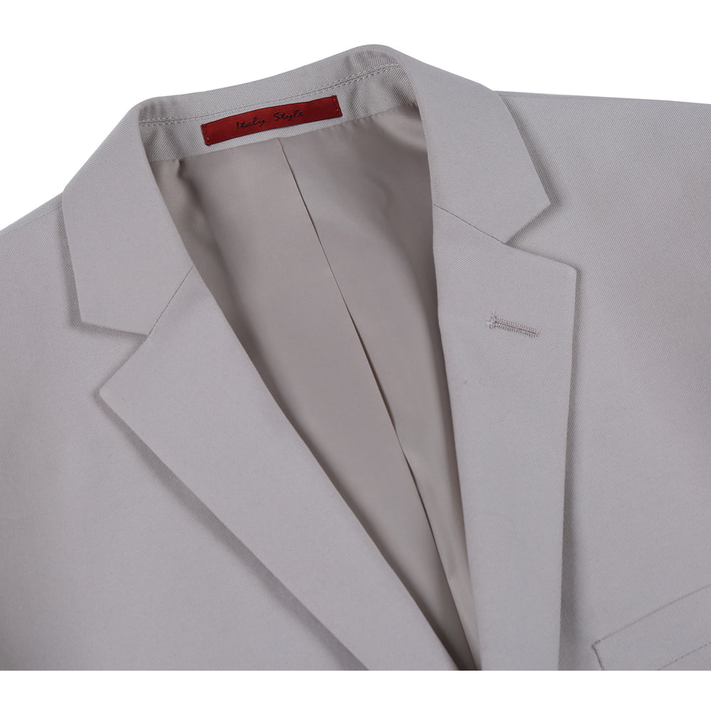 201-84 Men's Beige 2-Piece Single Breasted Notch Lapel Slim Suit